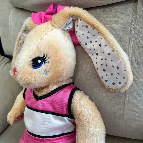 Build A Bear Bunny Cheerleader Plush Toy Pink 18" - Picture 6 of 11
